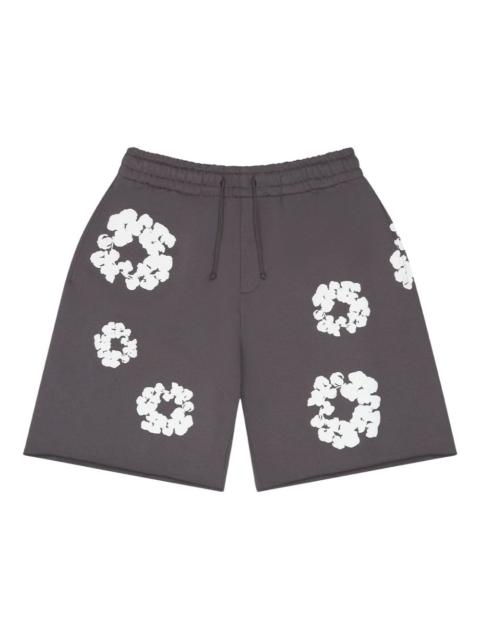 wreath-print track shorts