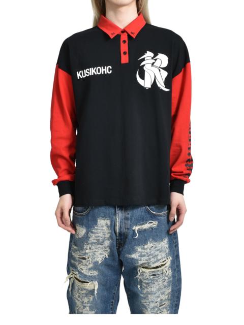 RUGBY LONGLSEEVE POLO / BLK