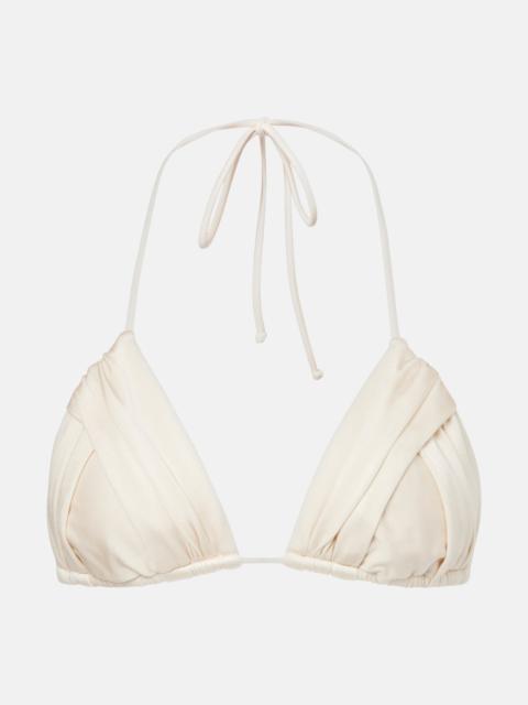 Jasmin ruched triangle bikini top