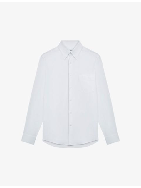 Greenwich slim-fit long-sleeve cotton shirt