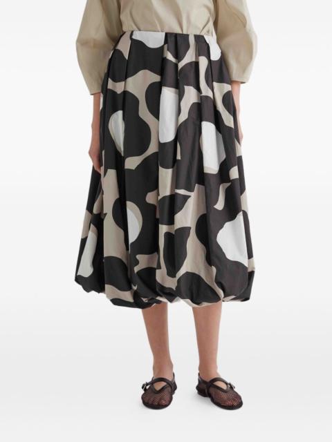 Moonbeani plaeted midi skirt