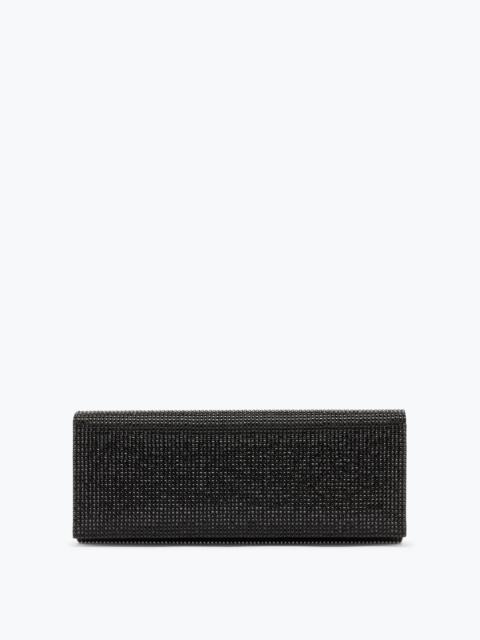 Zafira Black Clutch With All-Over Crystals
