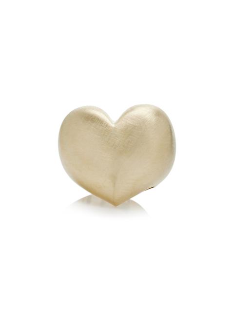 14K Yellow Gold Heart Ring gold