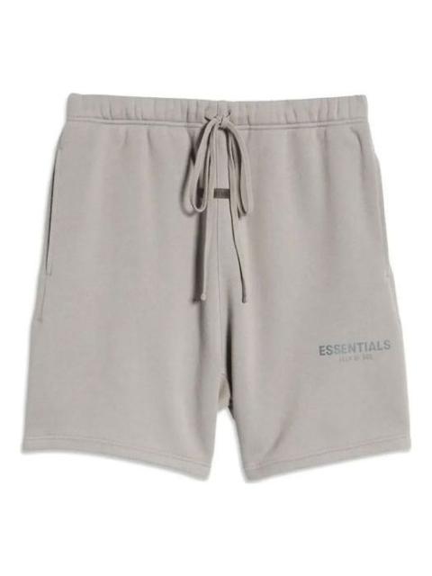 Fear of God Essentials SS21 Cotton-Blend Drawstring Shorts Cement Pebble FOG-SS21-676