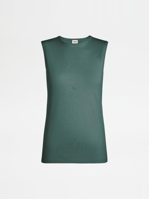 TOP IN COTTON JERSEY - GREEN