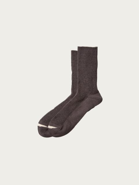 Washi Rib Crew Socks - Dark Grey