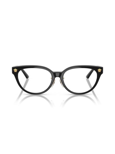 Versace 54mm Pillow Optical Glasses in Black at Nordstrom