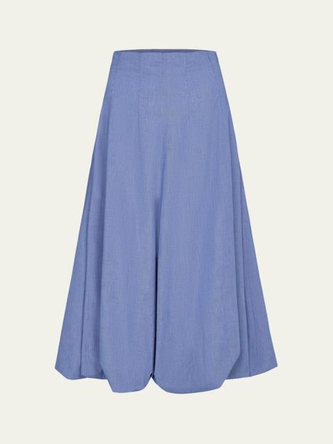 Full Intentions Micro Check Midi Skirt