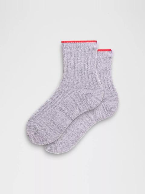 Unisex Quarter-Length Ragg Socks