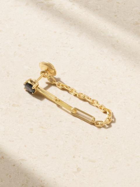 18-karat Gold Sapphire Single Earring