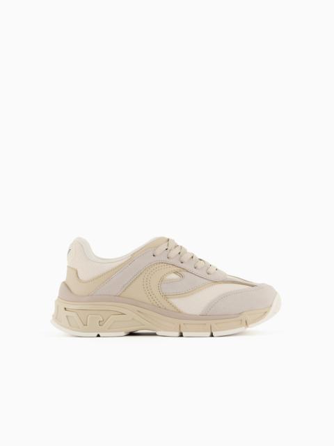 Travel Essential mesh and suede sneakers