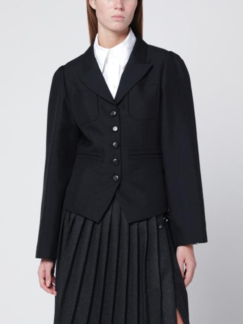 Black wool-blend jacket