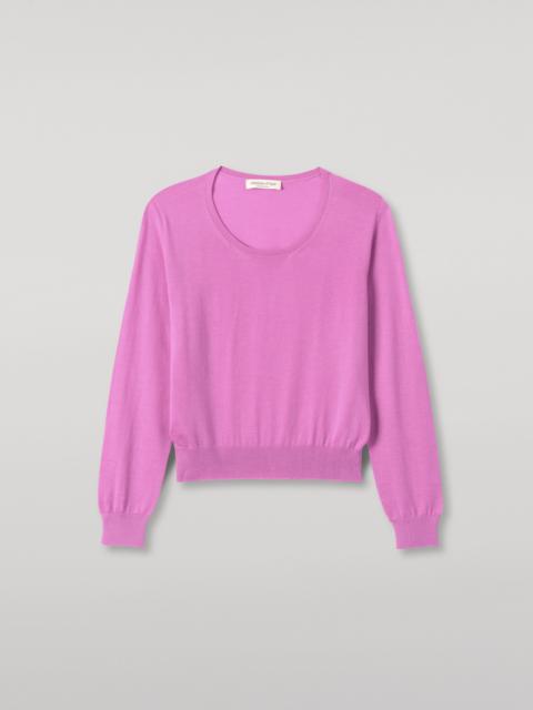 Ella Pink Superfine Cashmere Scoop Neck Jumper