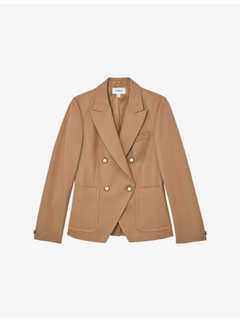 Gigi Double-Breasted Wool-Blend Blazer