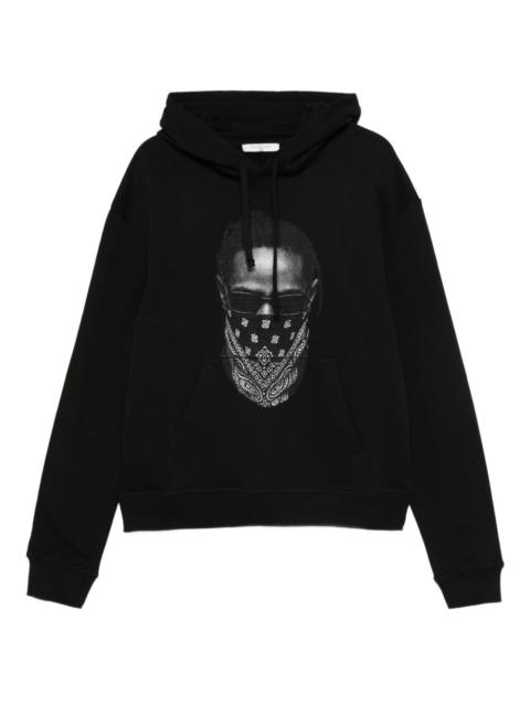 graphic-print cotton hoodie
