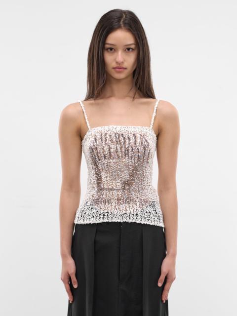 Loose Boucle Knit Tank Top