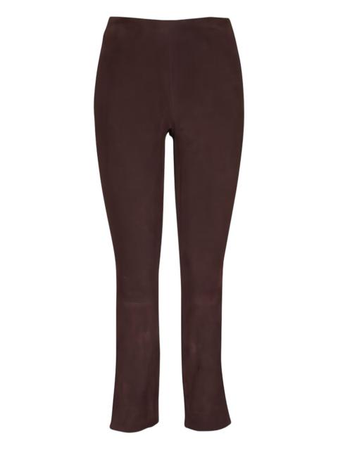 suede split-hem trousers