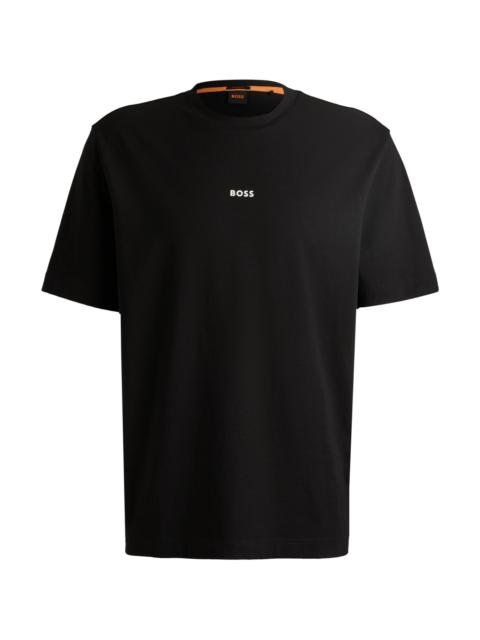 RELAXED-FIT T-SHIRT IN STRETCH COTTON WITH LOGO PRINT