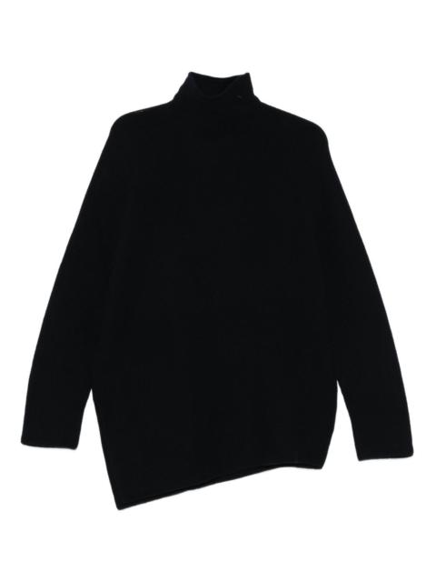 high-neck wool sweater