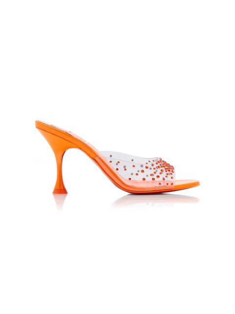 Degramule Strass Patent Leather and PVC Sandals orange