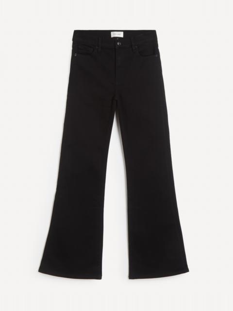 The Icon Mid-Rise Flared Jeans in Black