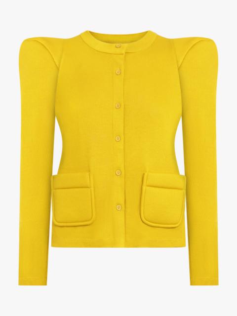 FOAMY SHOULDER CARDIGAN JACKET | GOLD