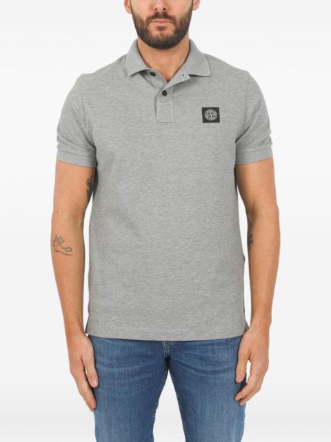 logo-patch polo shirt