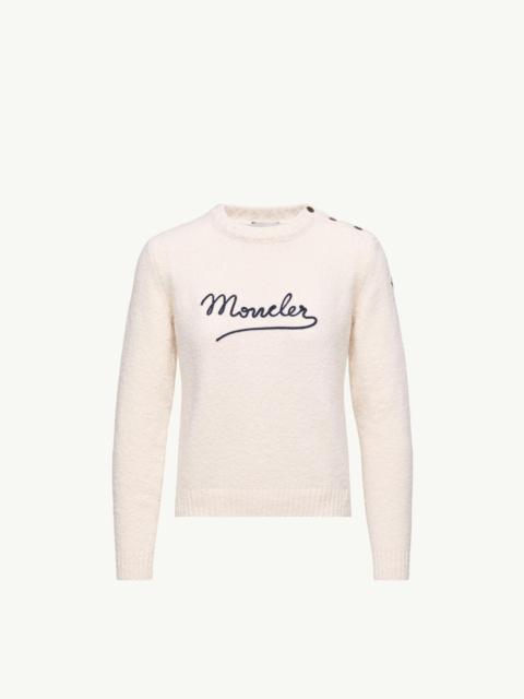 Embroidered Logo Cotton Blend Sweater