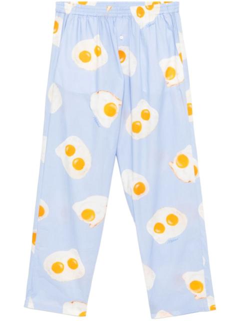 graphic-print trousers