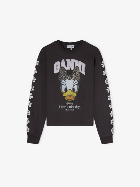 GANNI X DISNEY DAISY DUCK BLACK LONG SLEEVE