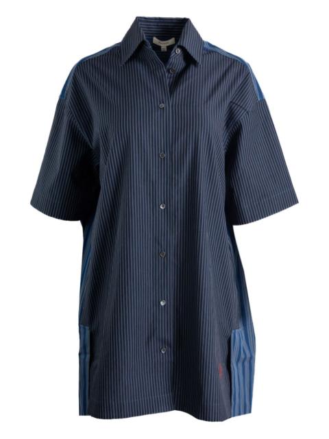 striped shirt mini dress