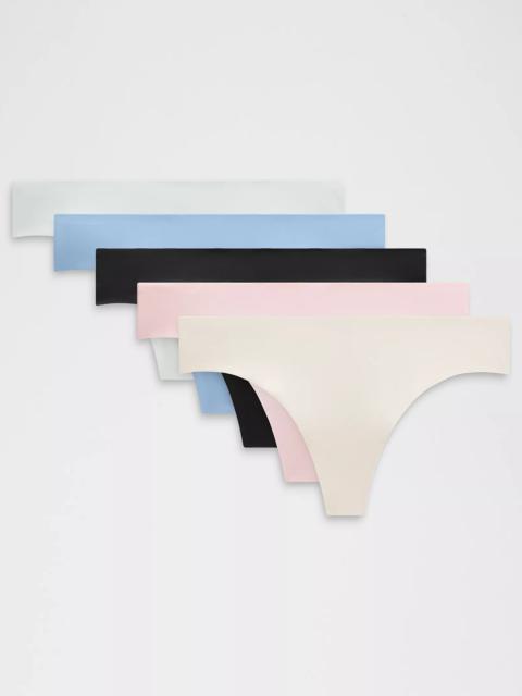 InvisiWear Mid-Rise Thong Underwear *5 Pack