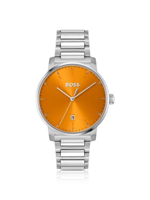 H-LINK-BRACELET WATCH WITH BRUSHED ORANGE DIAL