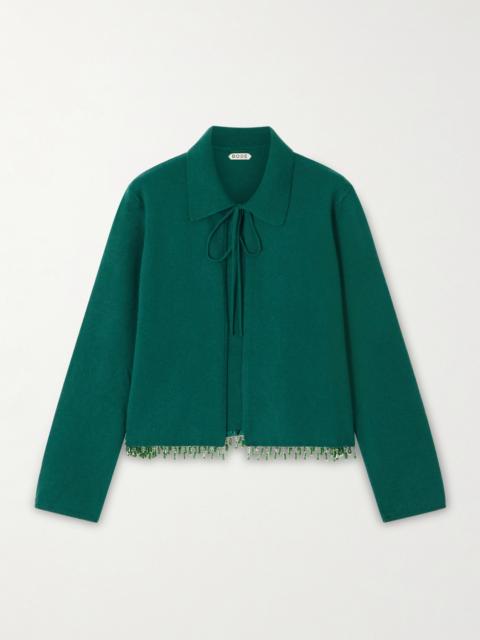 Embellished Wool And Cashmere-blend Cardigan