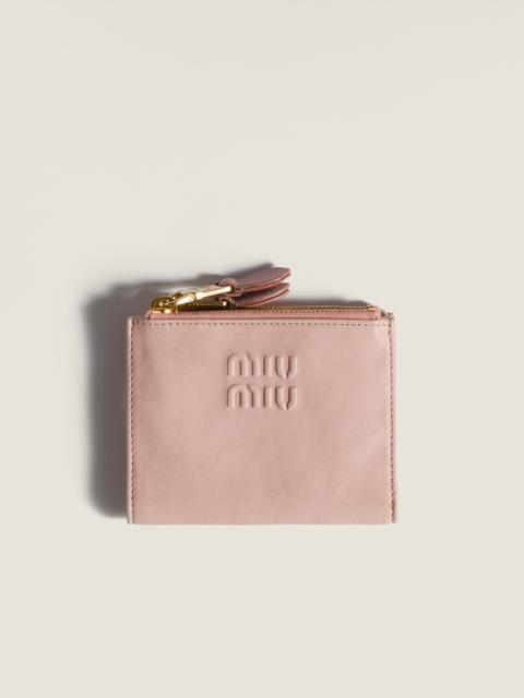 Small nappa leather wallet