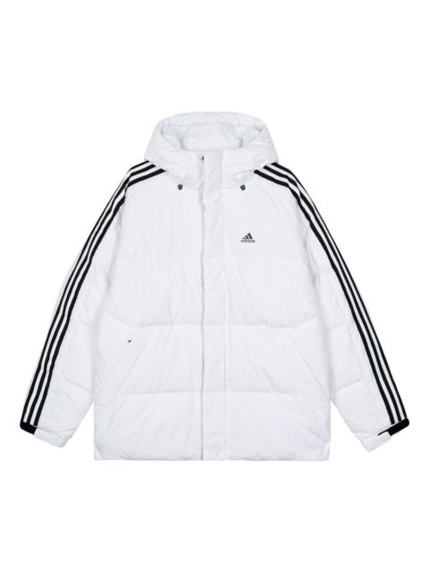 adidas 3-Stripes Puff Down Jackets 'White Black' IT8731