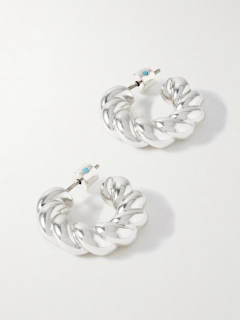 The Rope Chain Silver-tone Hoop Earrings