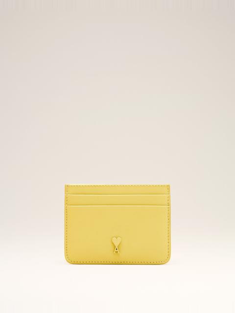 YELLOW COWHIDE LEATHER AMI DE COEUR CARD HOLDER