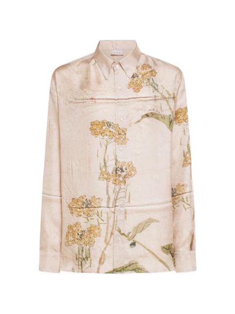 Aloe floral-print button-up shirt