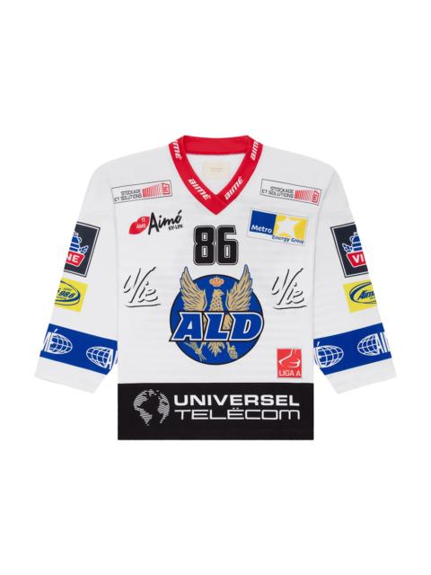 Aime Leon Dore Team Hockey Jersey White