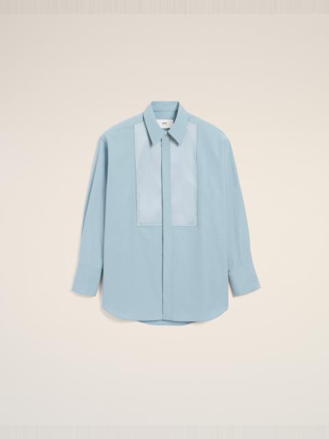 BLUE COTTON OVERSIZED SHIRT