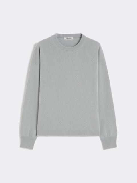 Boxy-fit wool and cashmere sweater - LIGHT BLUE