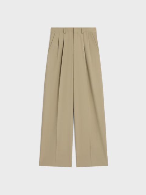 pleated trousers IN cotton and wool gabardine