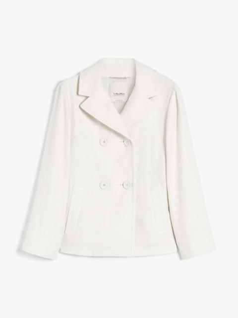 KASIA Double-breasted cotton and linen jacket