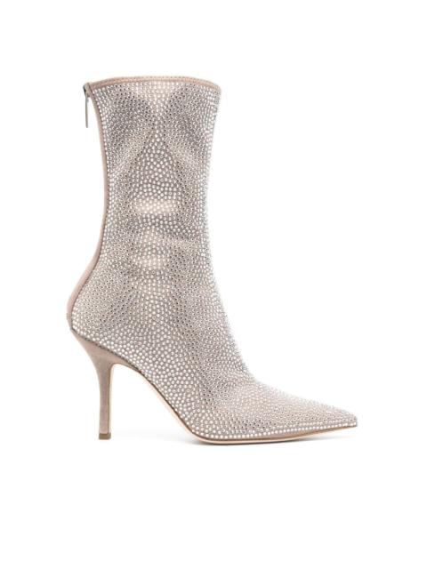 crystal-embellished 105mm pointed boots