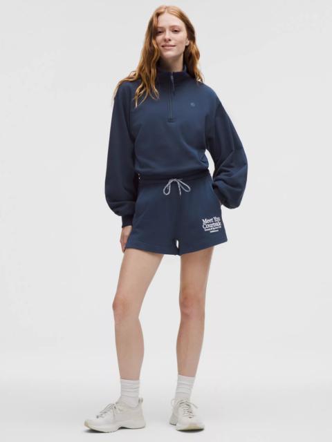 French Terry Mid-Rise Tennis Short *Graphic