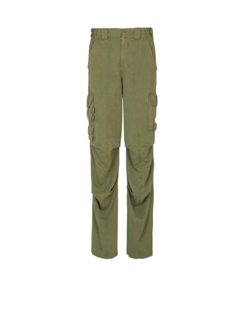 Balmain Stamp cargo pants in cotton and linen