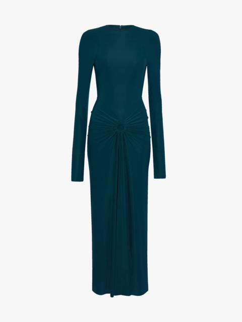 Frances Midi Dress In Dark Teal