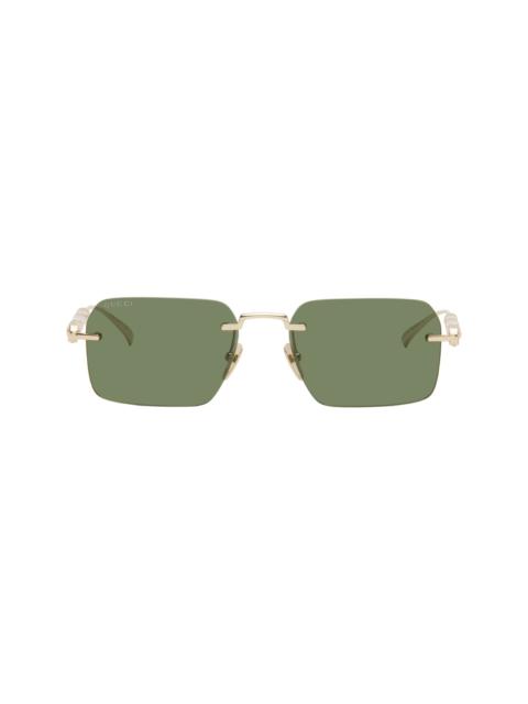 Gold Bamboo Metal Sunglasses