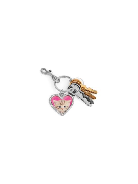 Women's Charm/keychain Heart  in Multicolored